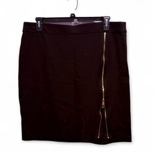 Anne Klein Black Skirt with Gold Zipper